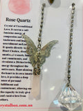 Rose Quartz Butterfly Pendulum