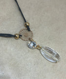Clear Quartz Crystal on Rope Bracelet