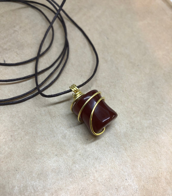 Carnelian Crystal Wired Necklace