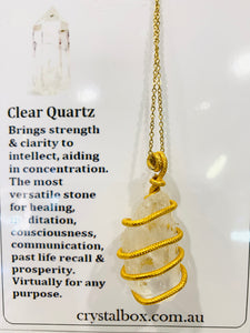 Clear Quartz Pendulum Necklace 8