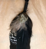 Feather Sun Catcher with Pyrite Crystal