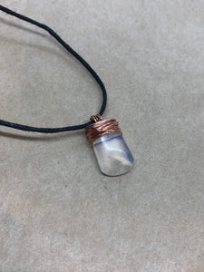 Opalite Crystal Wired Pendant Necklace