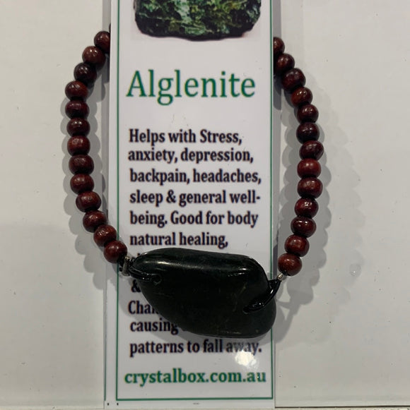 Alglenite Bracelet with Mala beads 10