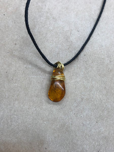 Amber Crystal Necklace