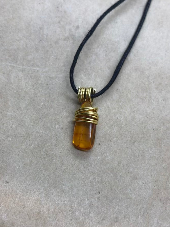 Amber Crystal Necklace