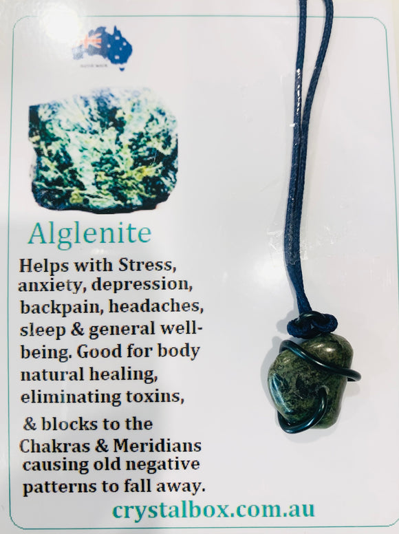 Alglenite Raw Australian Crystal Necklace 15