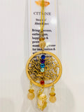 Tree of Life Chakras with Citrine Crystal Necklace