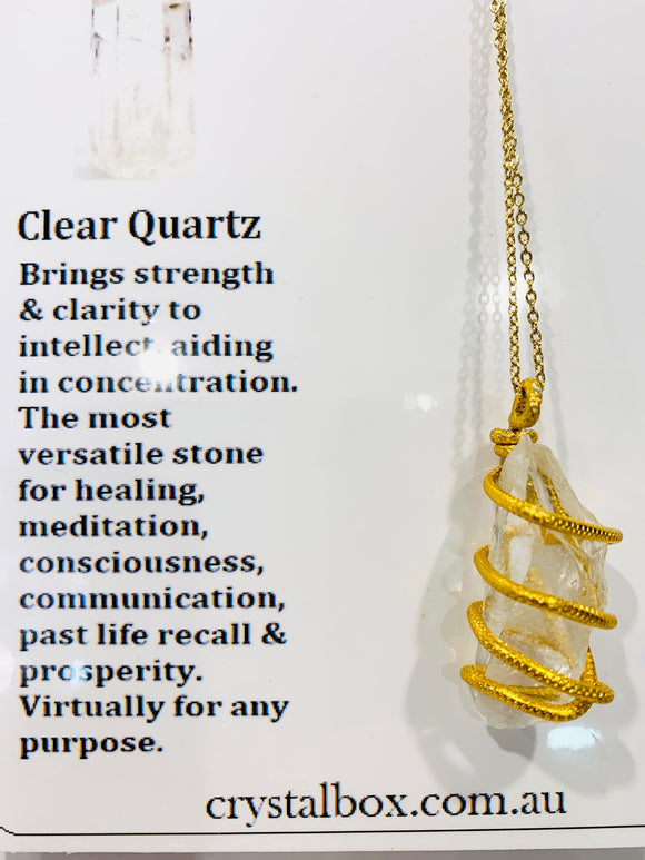 Clear Quartz Pendulum Necklace 4