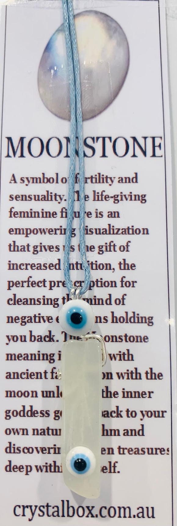 Moonstone Necklace Evil Eye