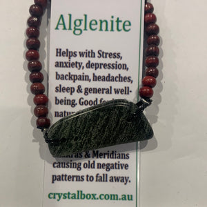 Alglenite bracelet with Mala beads 23