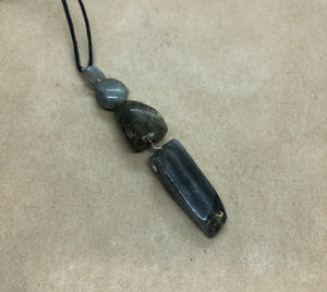 Labradorite Crystal Slab Necklace