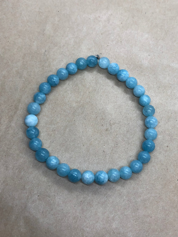 Aquamarine Crystal Beaded Bracelet