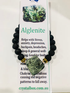 Alglenite Bracelet with Mala beads 6