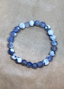 Blue Fire Agate Crystal Bracelet