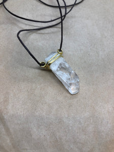 Clear Quartz Wired Crystal Necklace