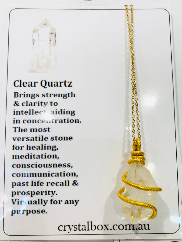 Clear Quartz Pendulum Necklace 5