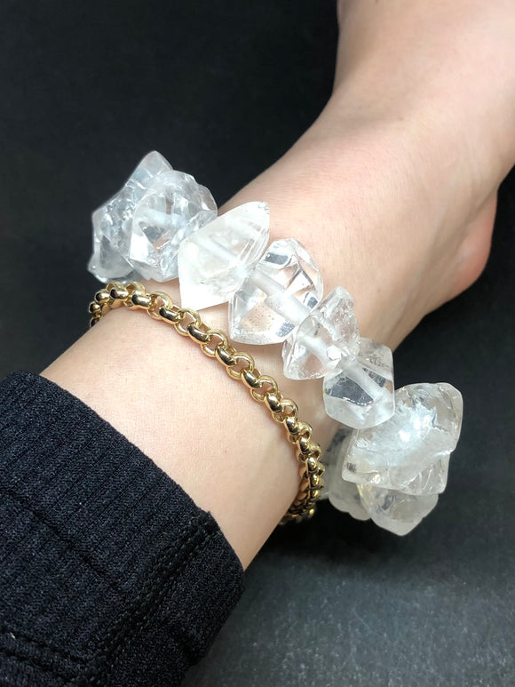 Herkimer Diamond Silver Bracelet | Breathe Autumn Rain Artisan Jewelry –  Breathe Autumn Rain Jewelry