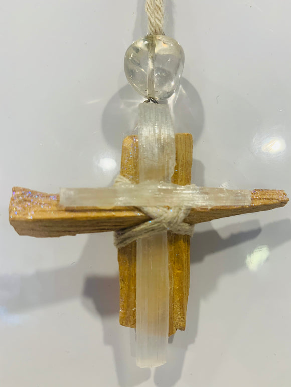 Paulo Santo, Selenite & Clear Quartz