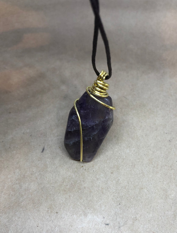 Amethyst Wired Crystal Necklace