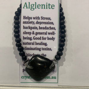 Alglenite bracelet with Mala beads 18