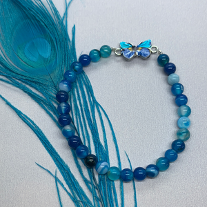 Blue Agate Butterfly 🦋 Bracelet