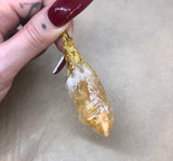 Raw Natural Citrine Crystal Point Pendant