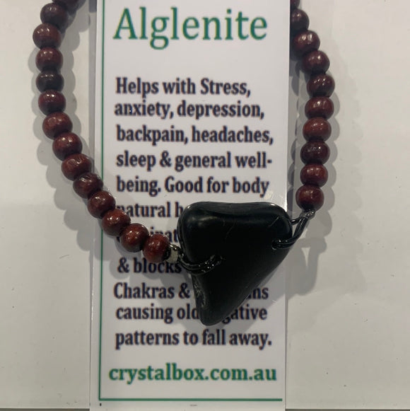 Alglenite bracelet with Mala beads