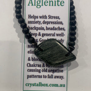 Alglenite bracelet with Mala beads 20