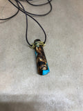 Blue Imperial Jasper Wired Crystal Necklace