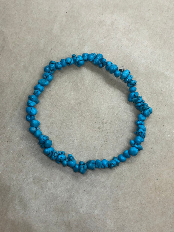 Turquoise Crystal Chips Beaded Bracelet