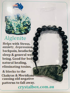 Alglenite Bracelet with Mala beads 7