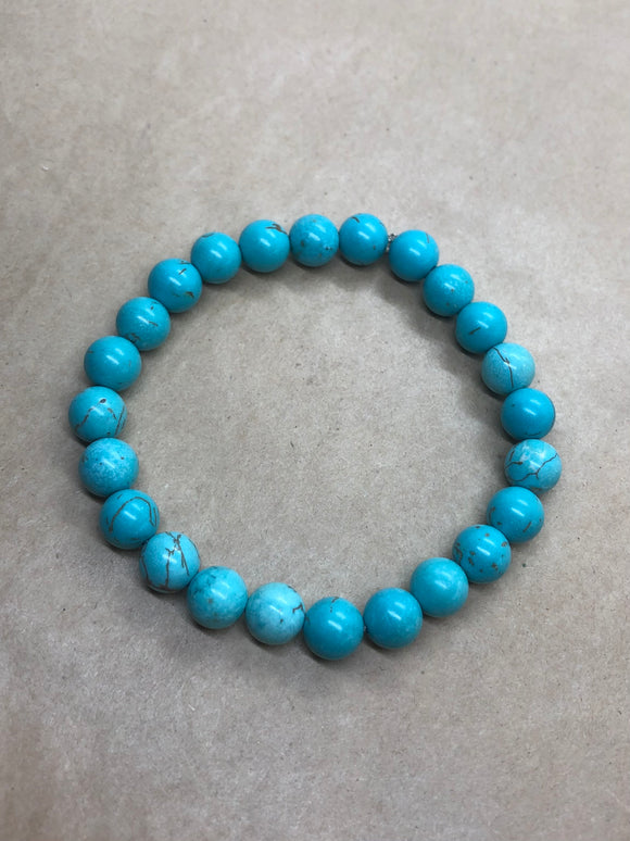 Turquoise Crystal Beaded Bracelet