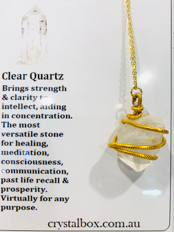 Clear Quartz Pendulum Necklace 7
